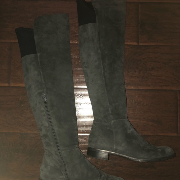Stuart Weitzman Suede Over the Knee Boots 10 1/2 - Picture 4 of 7